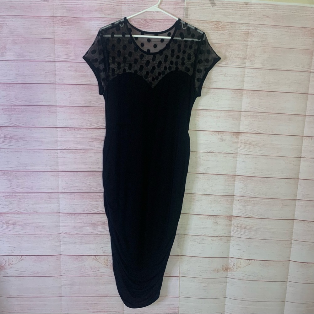 Stork & Babe Black Sweetheart Maternity Dress Size‎ Large
